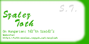 szalez toth business card